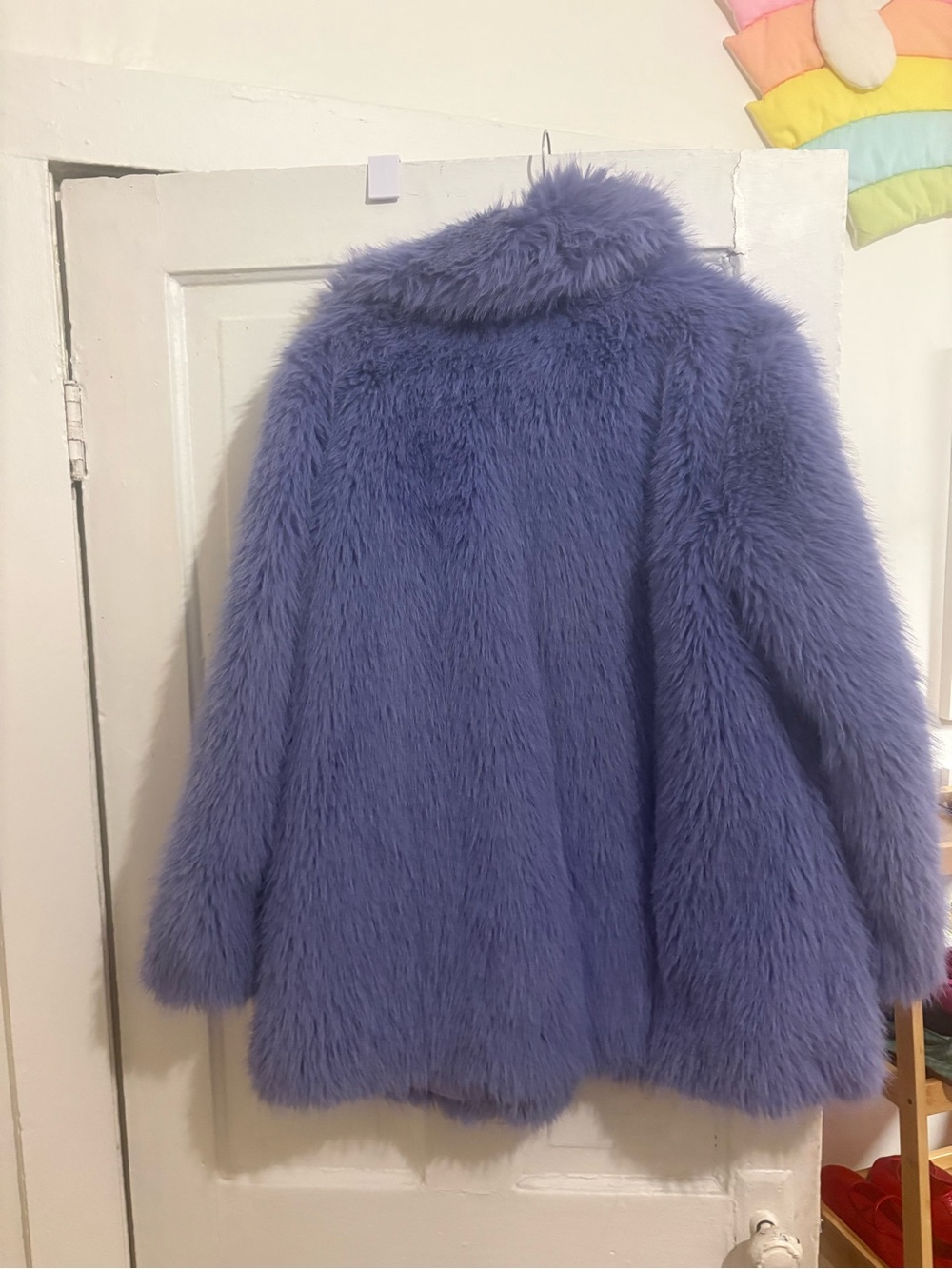 Jayley Collection Lavender Faux Fur Coat - Picture 5 of 5